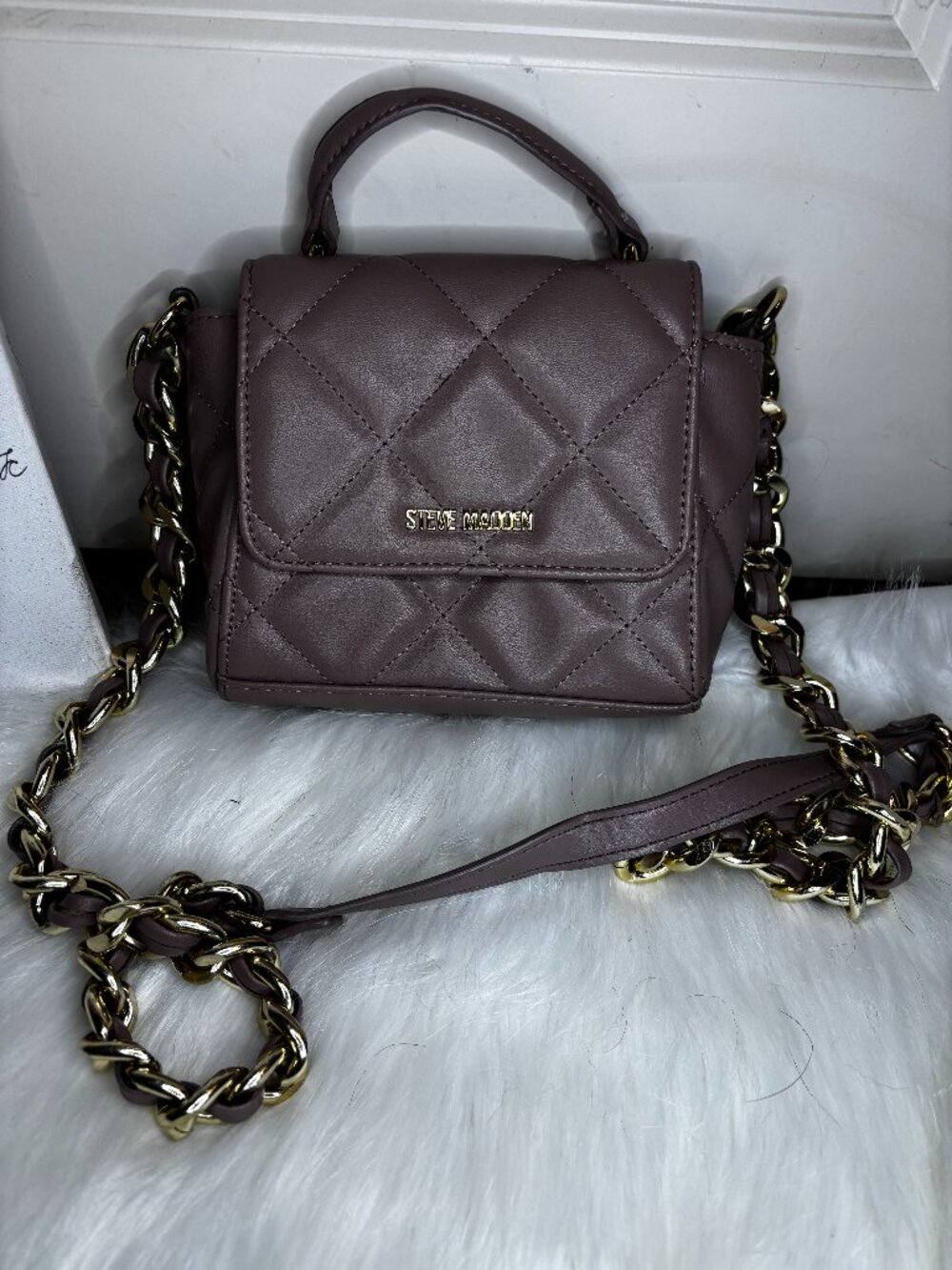 Steve Madden Pink Crossbody Purse | Gold Hardware | Authentic